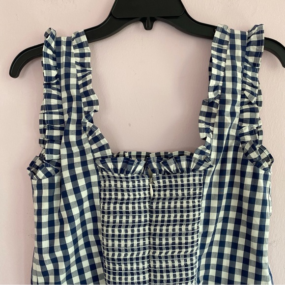 NEW J. Crew Ruffle-trim Stretch Cotton Poplin Top in Gingham size XS - Picture 8 of 11